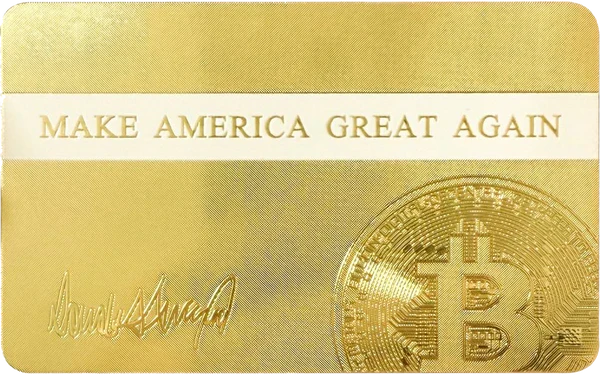 Commemorate Trump Crypto President Gold Card