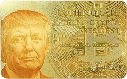 Commemorate Trump Crypto President Gold Card