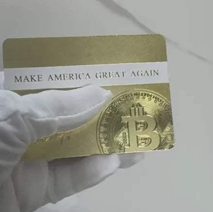Commemorate Trump Crypto President Gold Card
