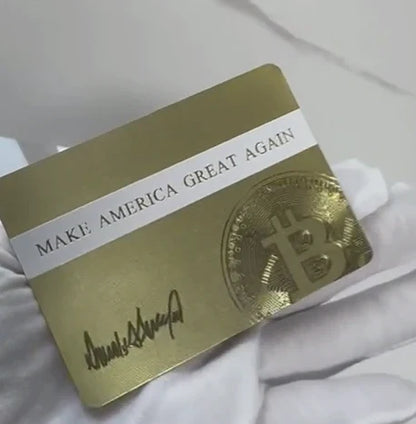 Commemorate Trump Crypto President Gold Card