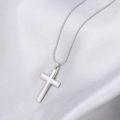 Sterling Silver 47 President “In God We Trust” Cross Necklace