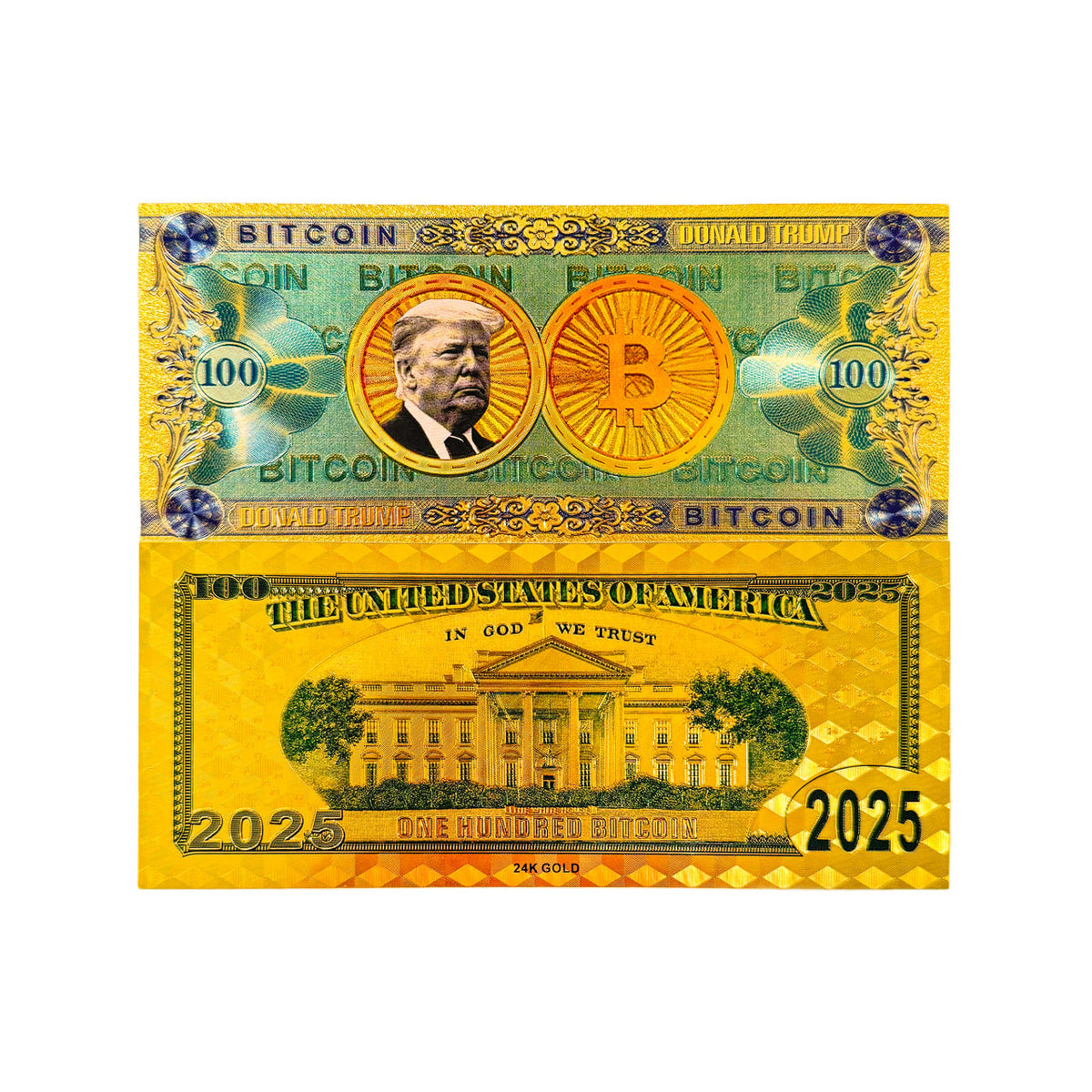 Trump Gold Bitcoin Bucks Bills