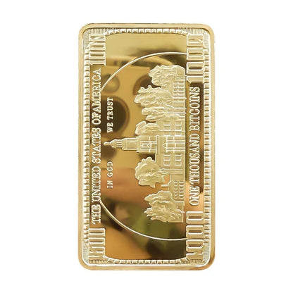 Trump 1000 Bitcoins Gold Bar