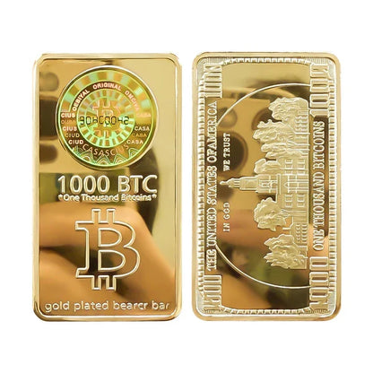 Trump 1000 Bitcoins Gold Bar