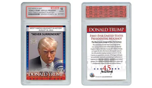Trump Mugshot Collectible Trading Card - Limited Signature Edition