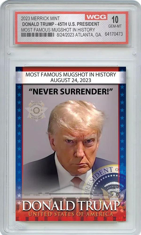 Trump Mugshot Collectible Trading Card - Limited Signature Edition